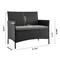Manhattan Comfort Imperia Steel Rattan 4-Piece Patio Conversation Set with Cushions in Grey OD-CV008-GY - alternate 2